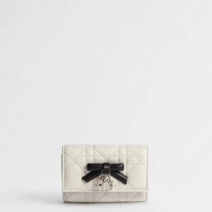 Lady Dior Glycine Wallet
Two-Tone Latte and Black Cannage Lambskin