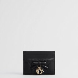 Dior Or Lady Dior Freesia Card Holder
Black Cannage Lambskin