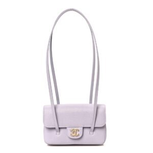 SMALL FLAP BAG
Grained Shiny Calfskin & Gold-Tone Metal purple