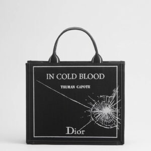 Medium Dior Book Tote with Strap
Black and White Book Cover Embroidery