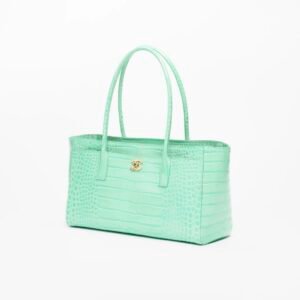 SMALL TOTE
Crocodile 🐊 Embossed Calfskin & Gold-Tone Metal Green