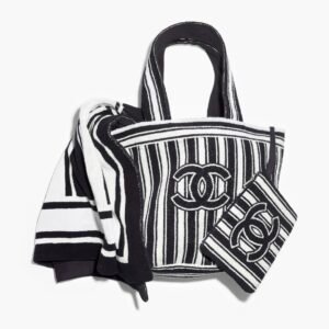 THE CHANEL COCO BEACH 2026 COLLECTION
BEACHWEAR SET
Cotton 
Navy Blue & White