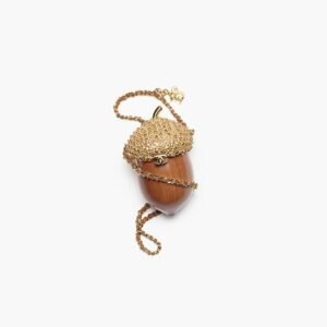 MÉTIERS D’ART 2026
ACORN MINAUDIERE
Wood, Strass & Gold-Tone Metal 
Brown & Golden