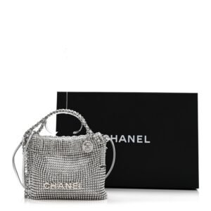 Crystal Embellished Metallic Lambskin